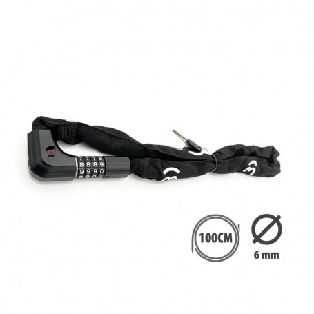 Kettenschloss mit Zahlencode und Schlüsseln