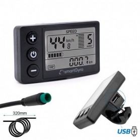 Écran S866 avec câble de connexion étanche et port USB – SmartGyro