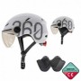 Casque GLOOB Urbain blanc/gris – oreillettes amovibles