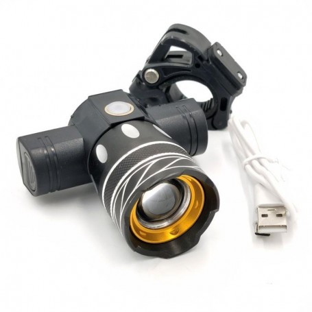 Phare LED rechargeable avec support guidon